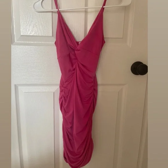 Talia Front Twist Dress in Pink - Picture 2 of 3